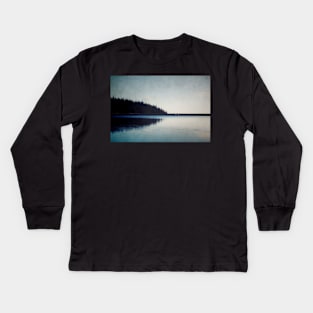 Trees reflected in water Kids Long Sleeve T-Shirt